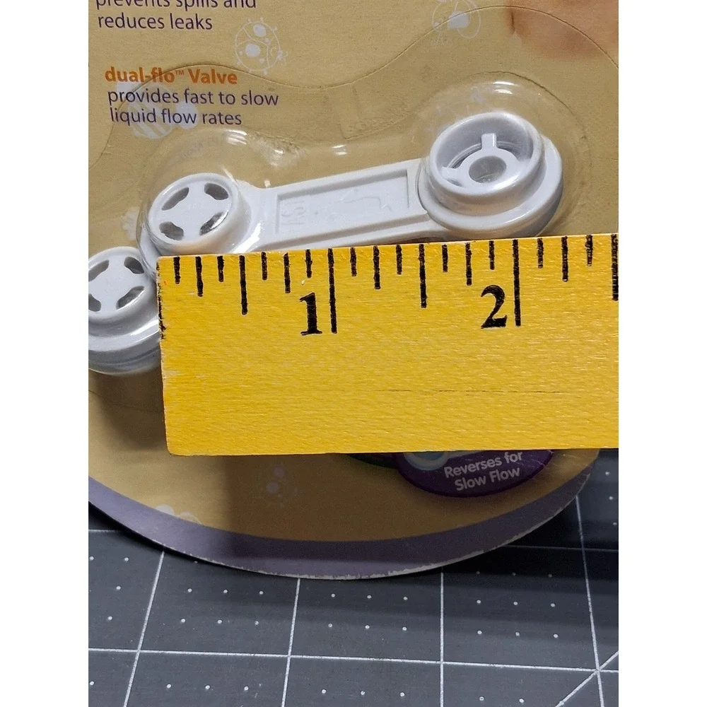 Nuby No Spill Replacement Valves White 2 Pack Dual Flo BPA‎ Free 854